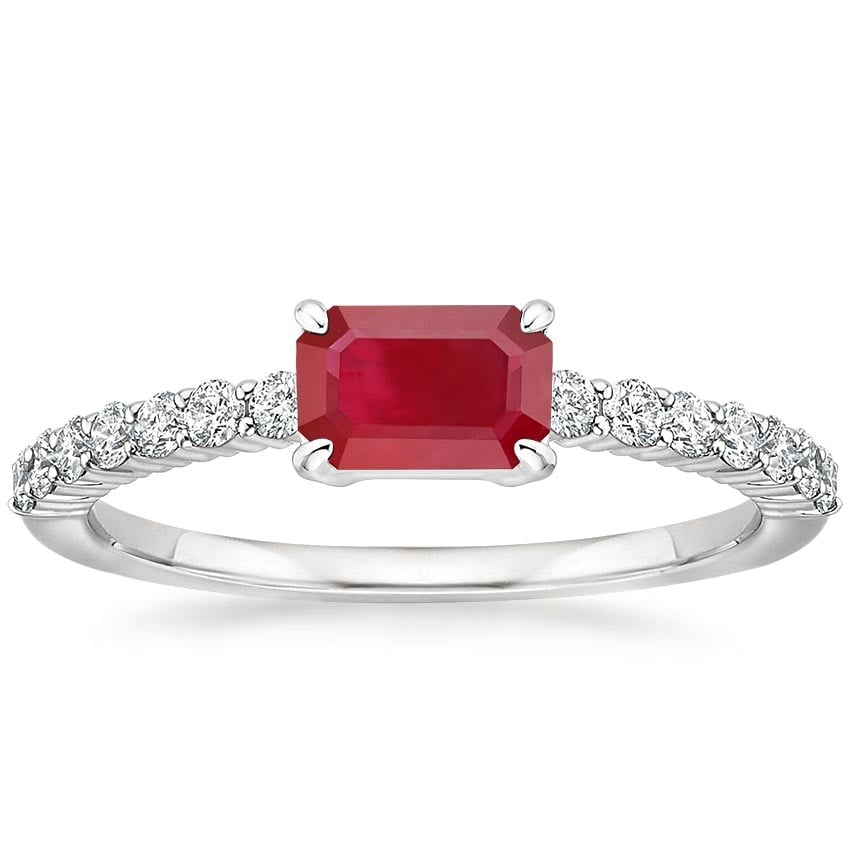Rose gold diamond engagement ring with surprise diamond details