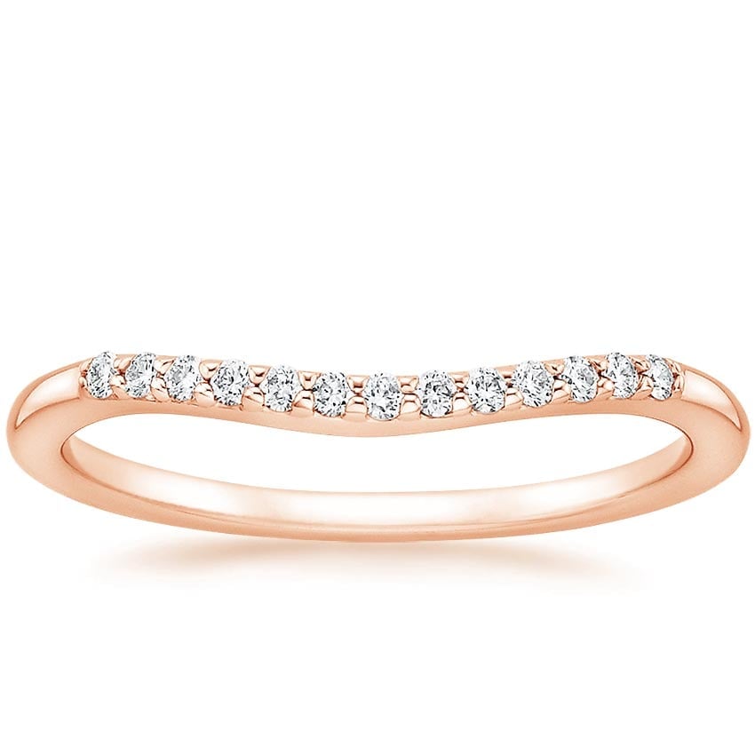 Rose gold diamond engagement ring with surprise diamond details