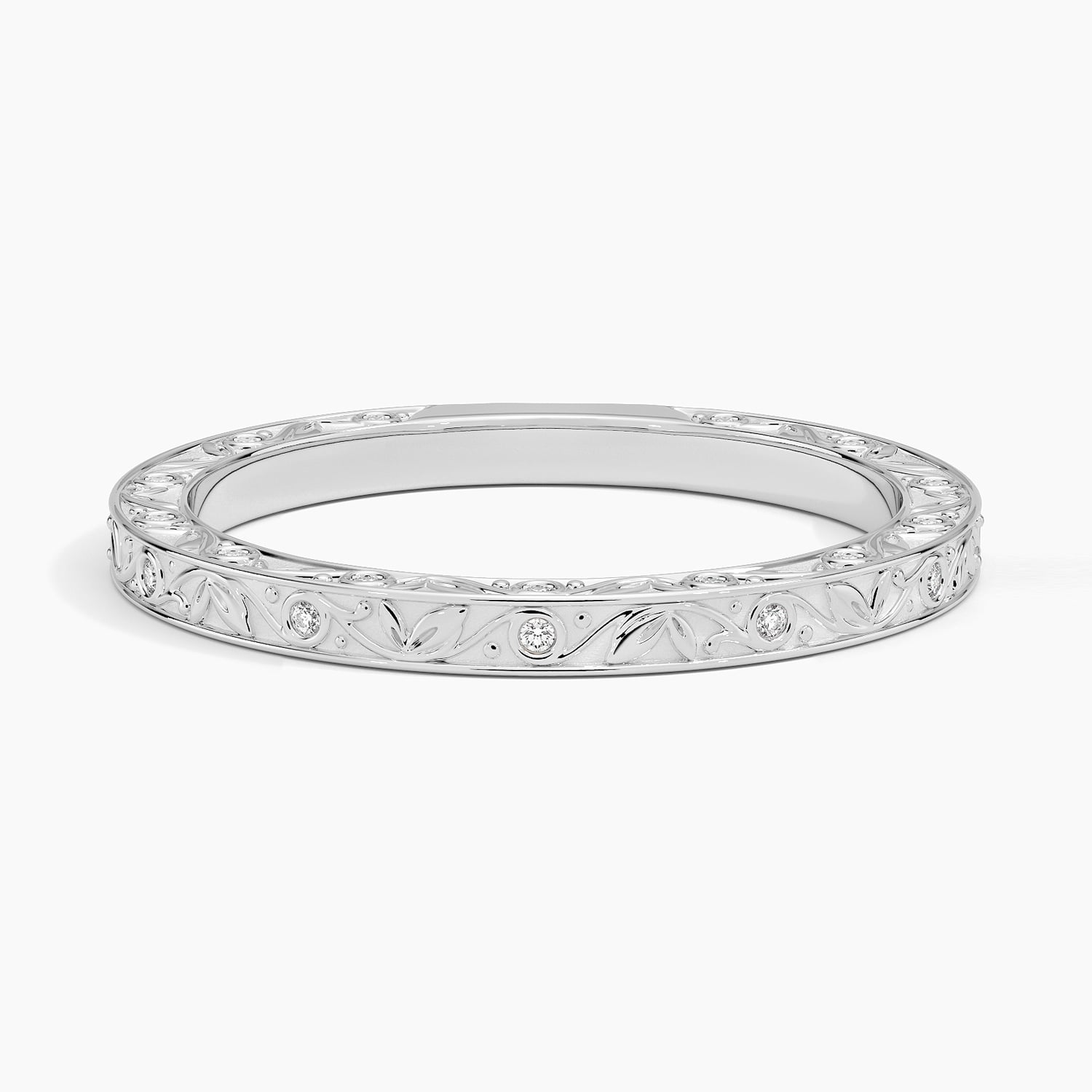 Rose gold diamond engagement ring with surprise diamond details