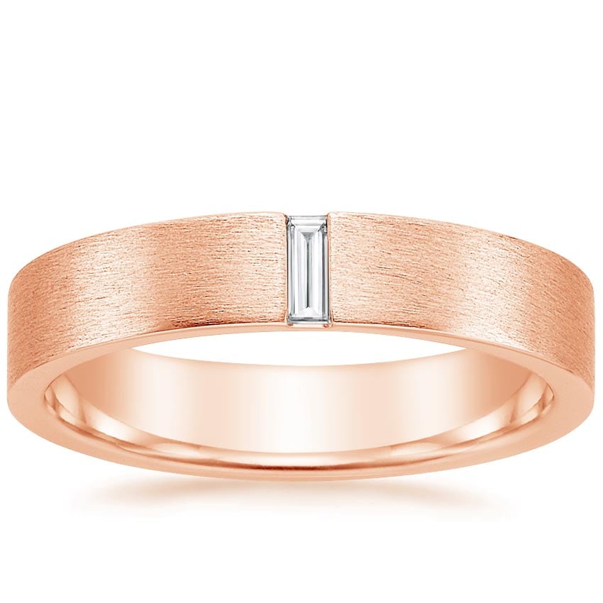 Rose gold diamond engagement ring with surprise diamond details