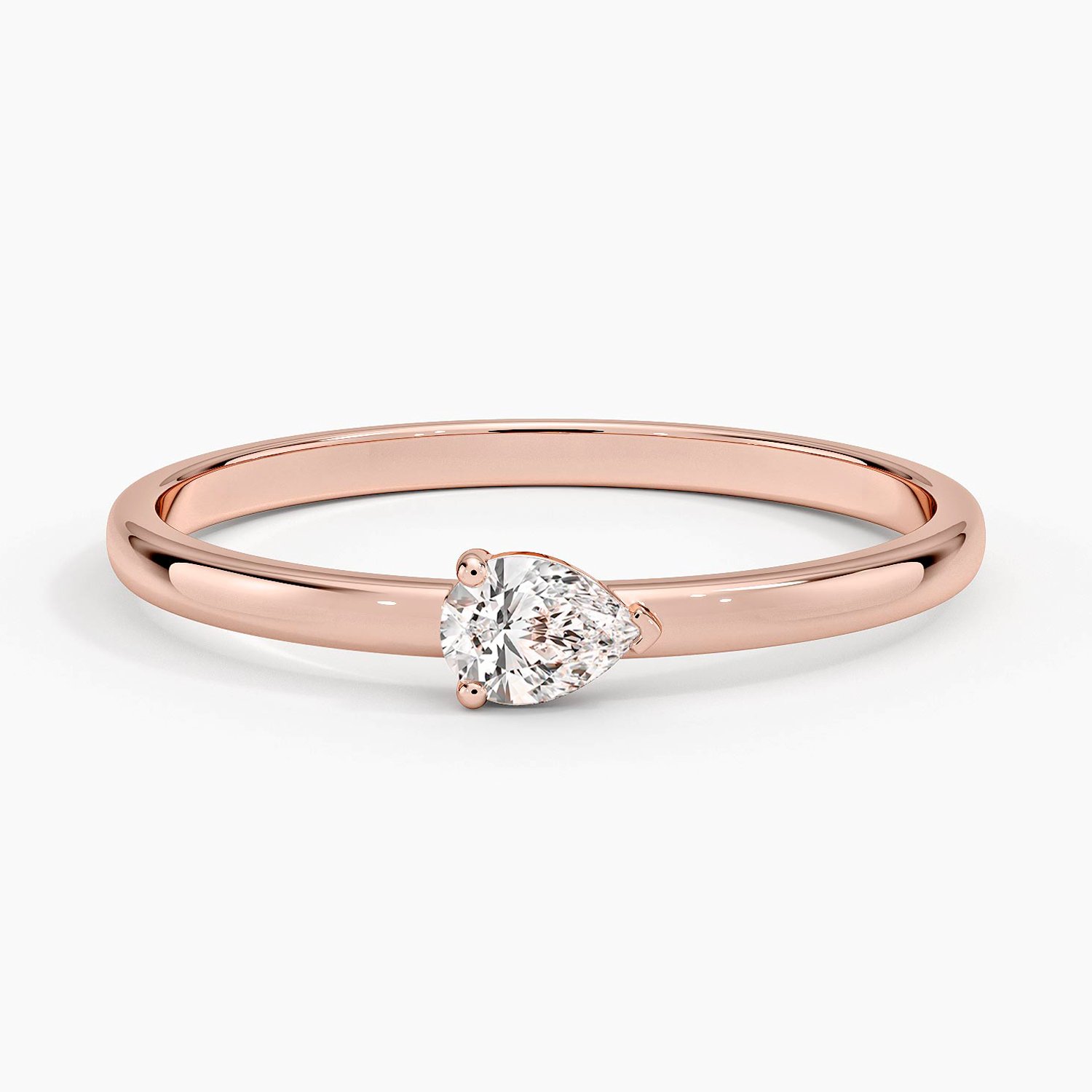 Rose gold diamond engagement ring with surprise diamond details