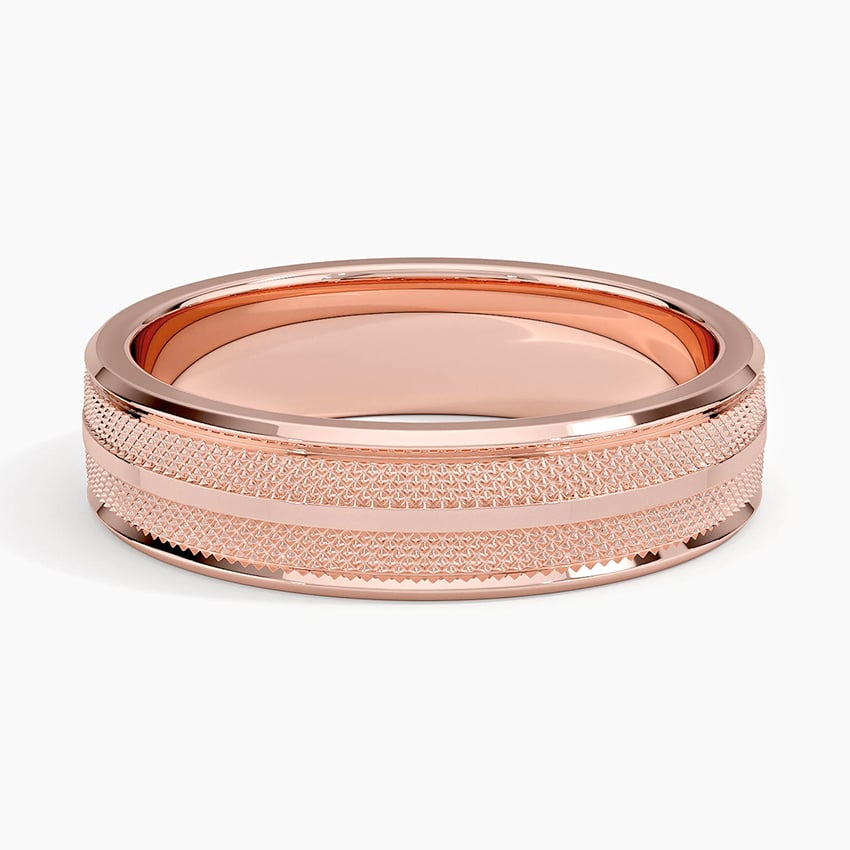 Rose gold diamond engagement ring with surprise diamond details