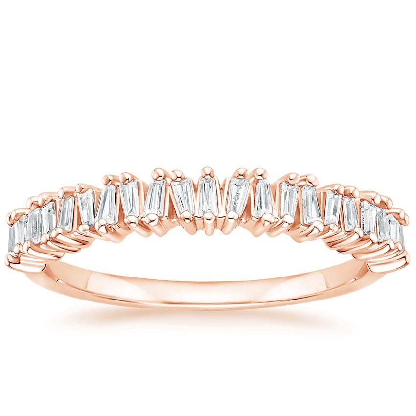 Rose gold diamond engagement ring with surprise diamond details