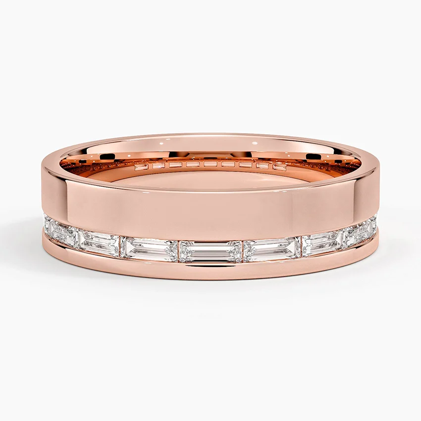 Rose gold diamond engagement ring with surprise diamond details