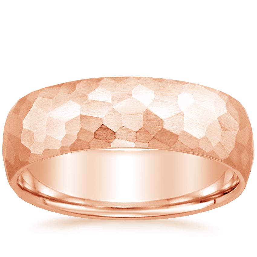 Rose gold diamond engagement ring with surprise diamond details