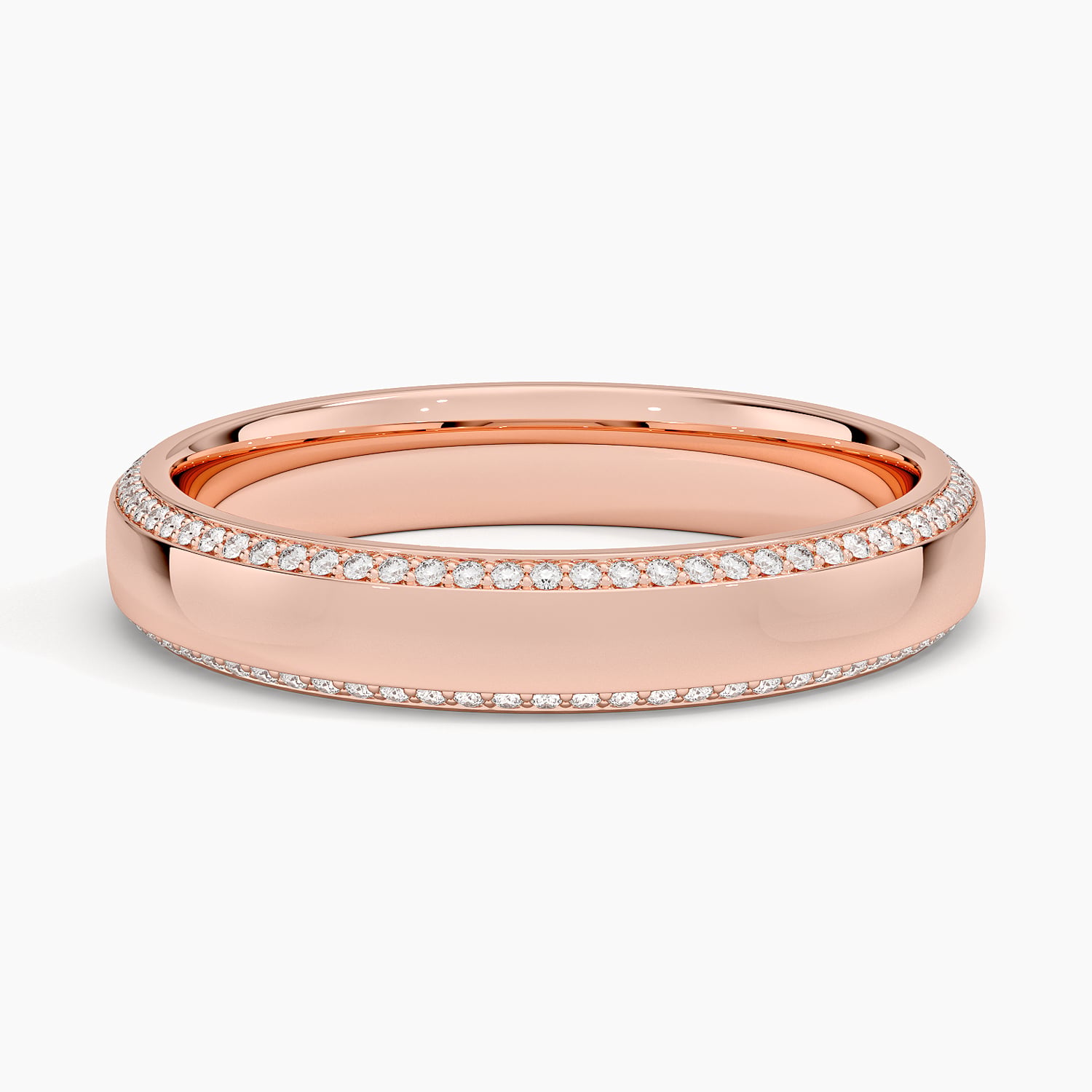 Rose gold diamond engagement ring with surprise diamond details