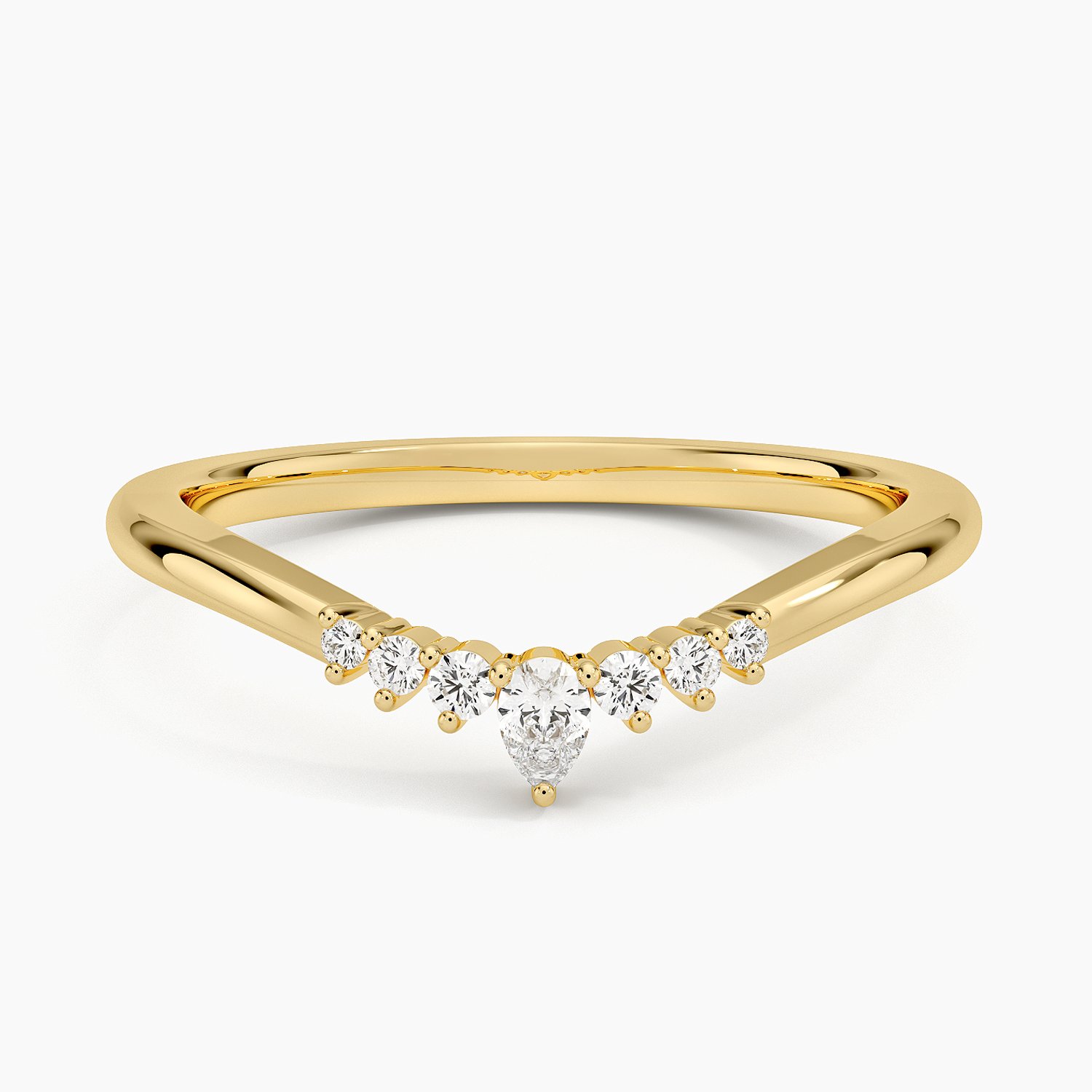 Rose gold diamond engagement ring with surprise diamond details