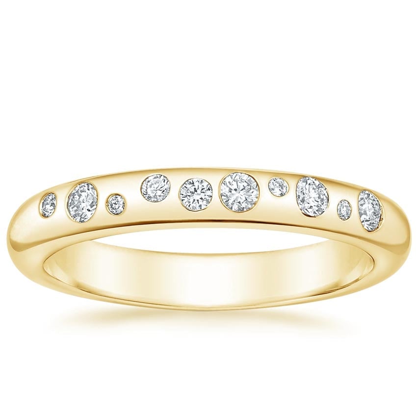 Rose gold diamond engagement ring with surprise diamond details
