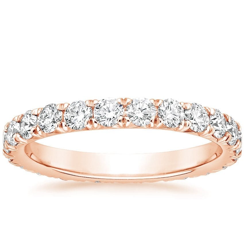 Rose gold diamond engagement ring with surprise diamond details