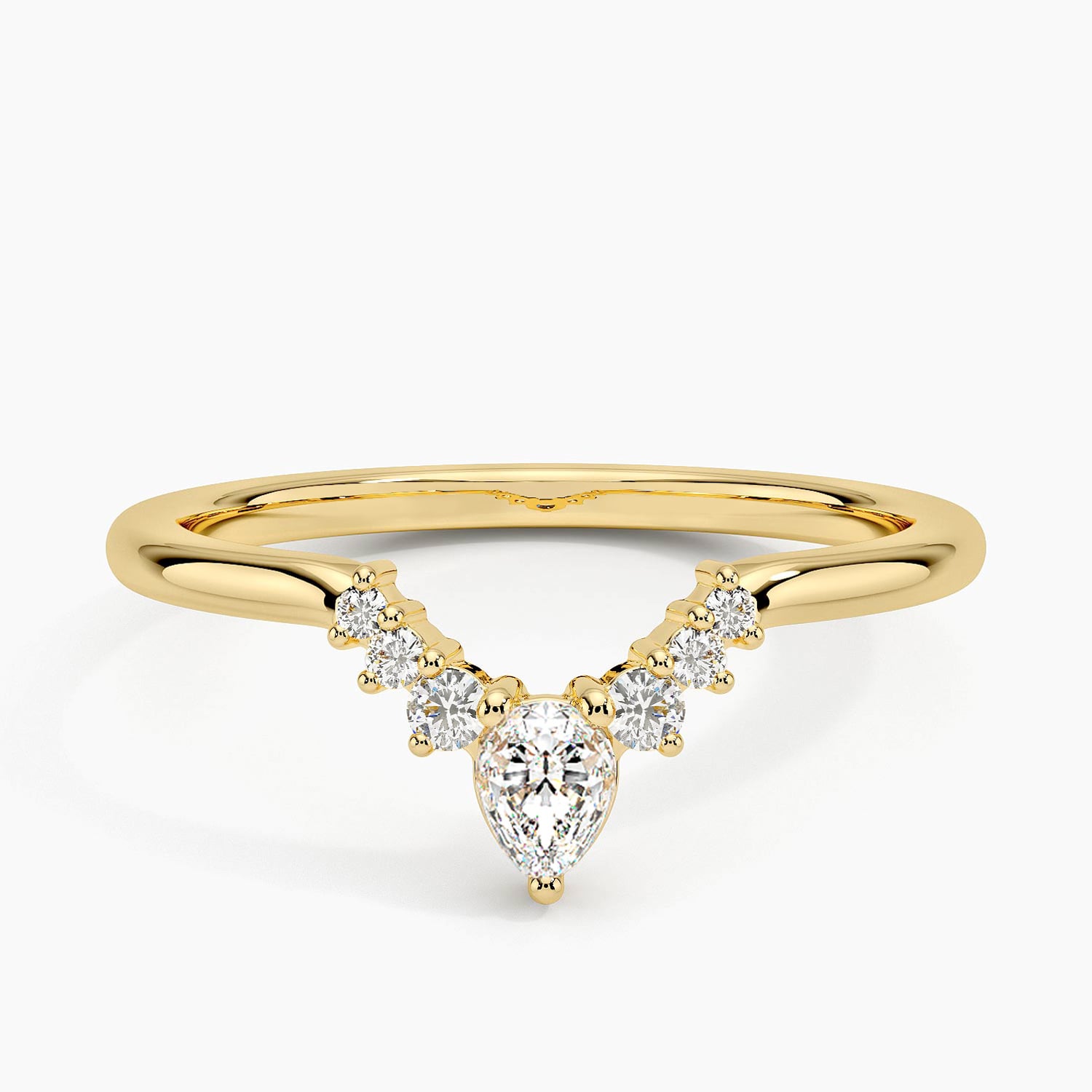 Rose gold diamond engagement ring with surprise diamond details