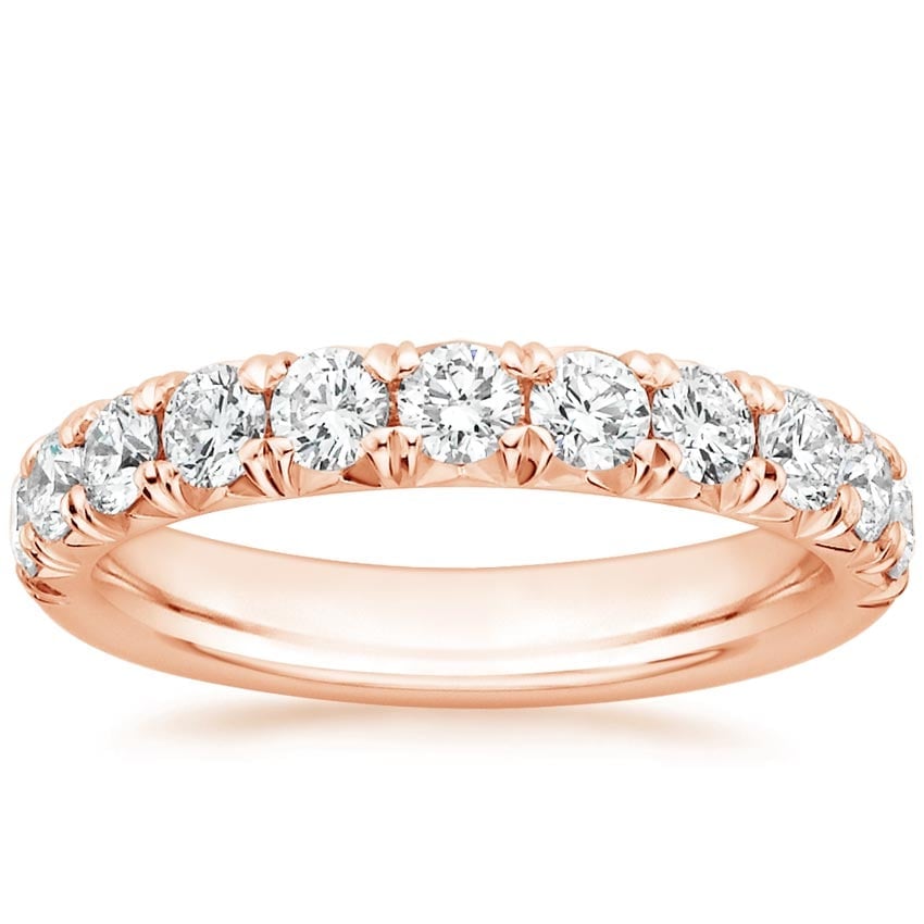Rose gold diamond engagement ring with surprise diamond details