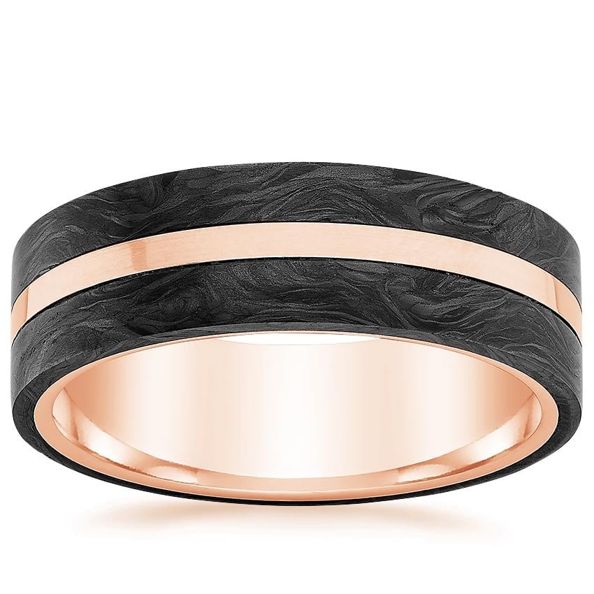 Rose gold diamond engagement ring with surprise diamond details