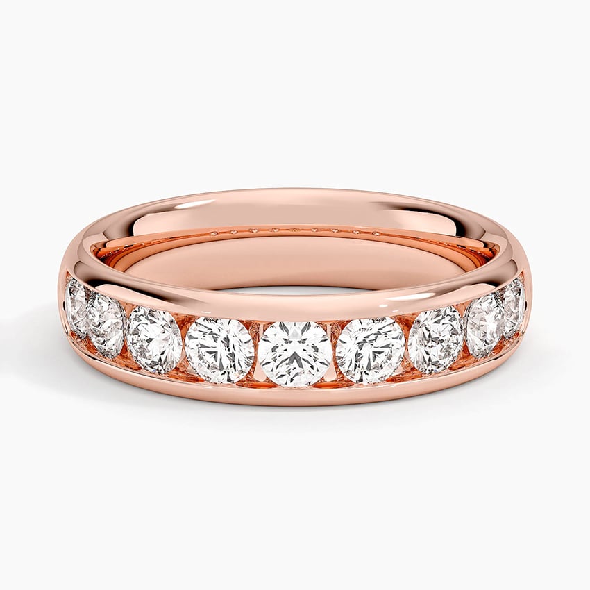 Rose gold diamond engagement ring with surprise diamond details