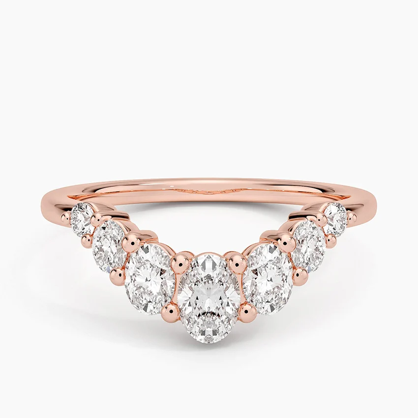 Rose gold diamond engagement ring with surprise diamond details