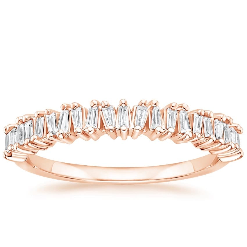 Rose gold diamond engagement ring with surprise diamond details