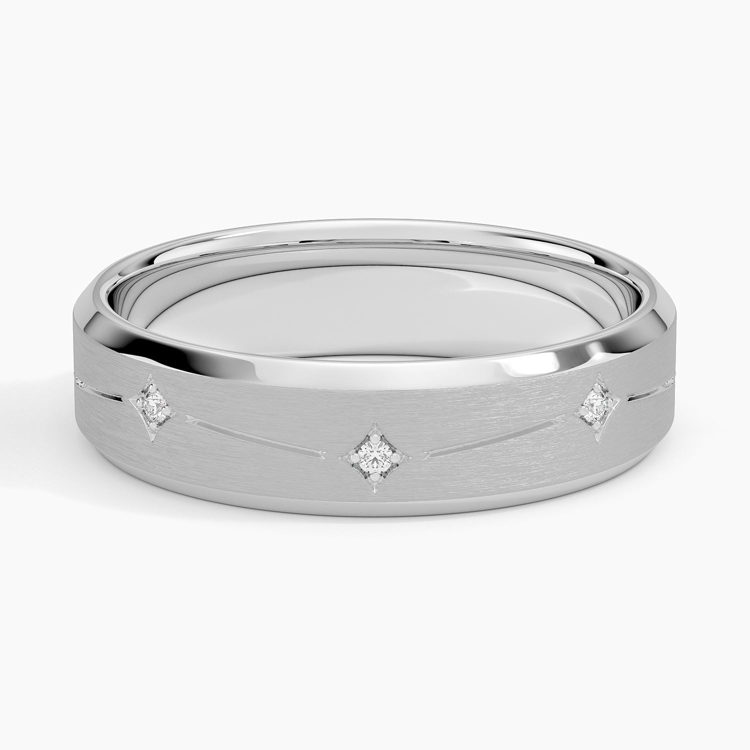 Rose gold diamond engagement ring with surprise diamond details