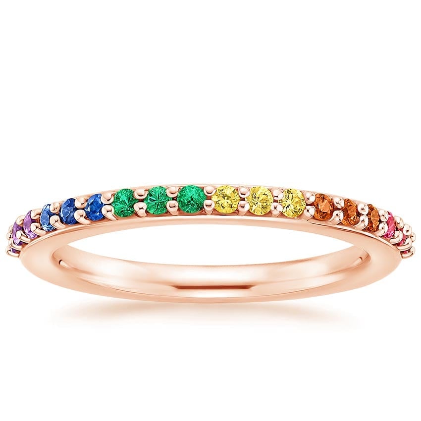 Rose gold diamond engagement ring with surprise diamond details