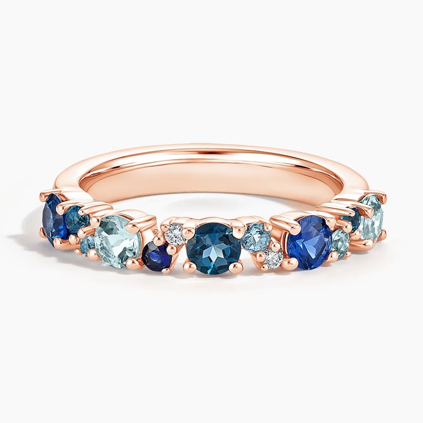 Rose gold diamond engagement ring with surprise diamond details