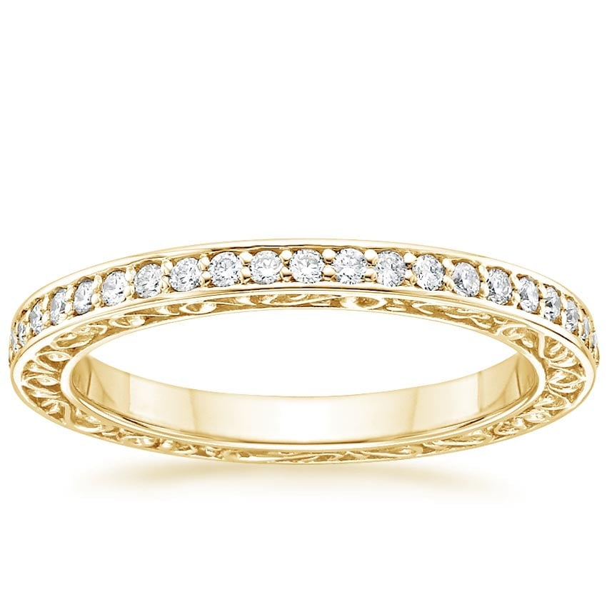 Rose gold diamond engagement ring with surprise diamond details