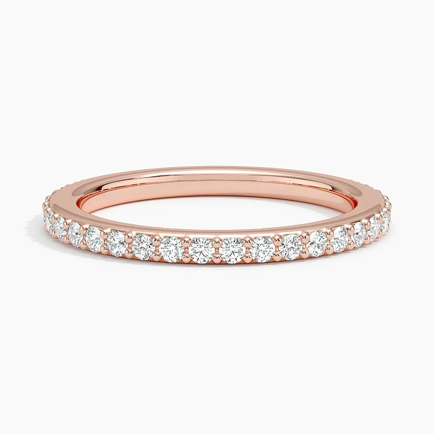 Rose gold diamond engagement ring with surprise diamond details