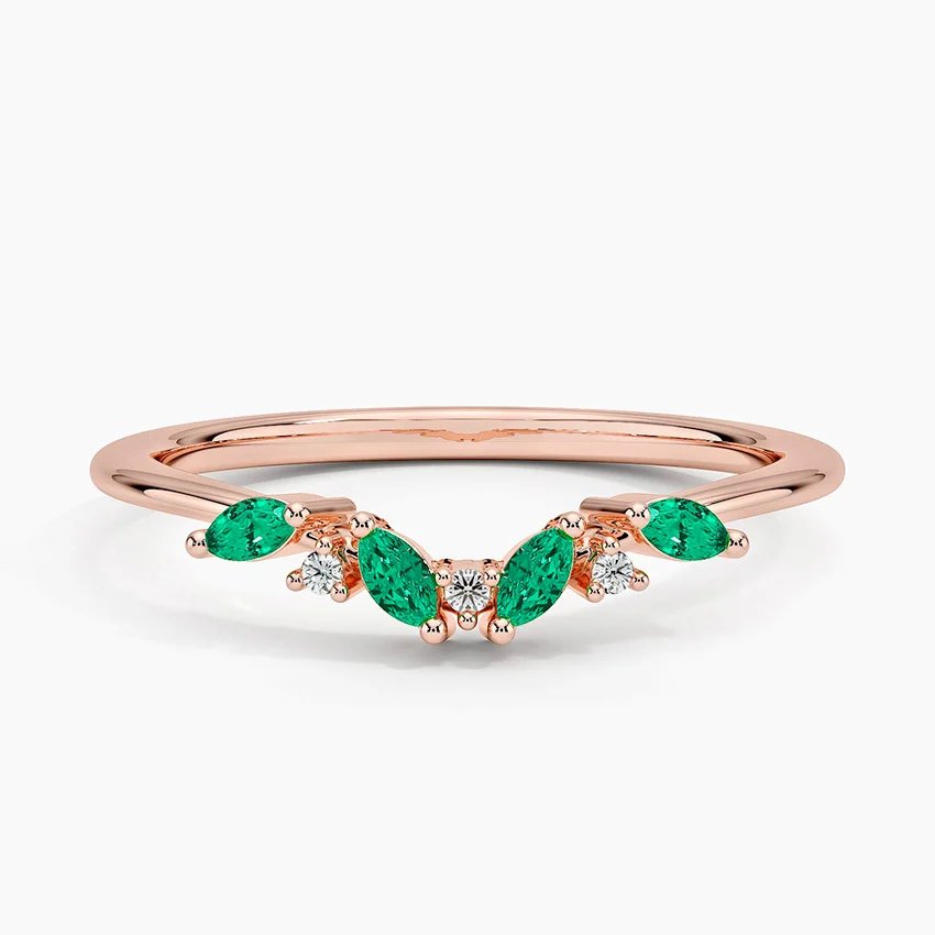 Rose gold diamond engagement ring with surprise diamond details