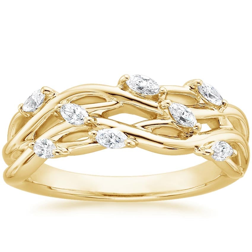 Rose gold diamond engagement ring with surprise diamond details