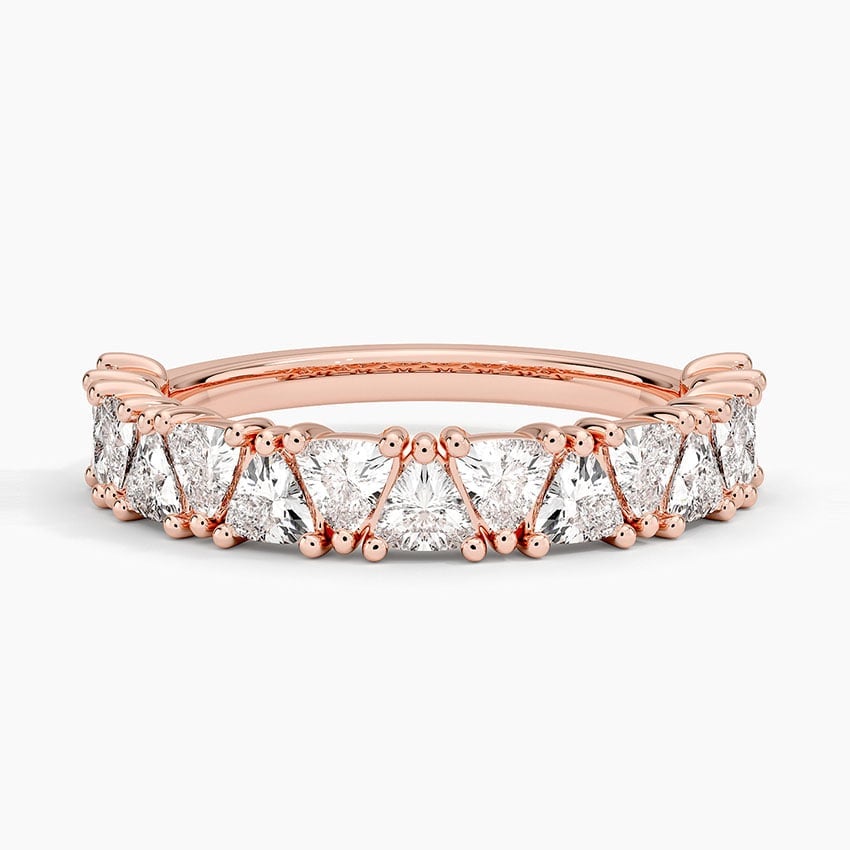 Rose gold diamond engagement ring with surprise diamond details