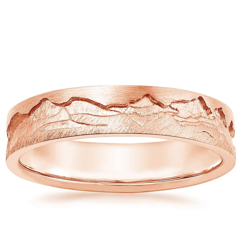 Rose gold diamond engagement ring with surprise diamond details