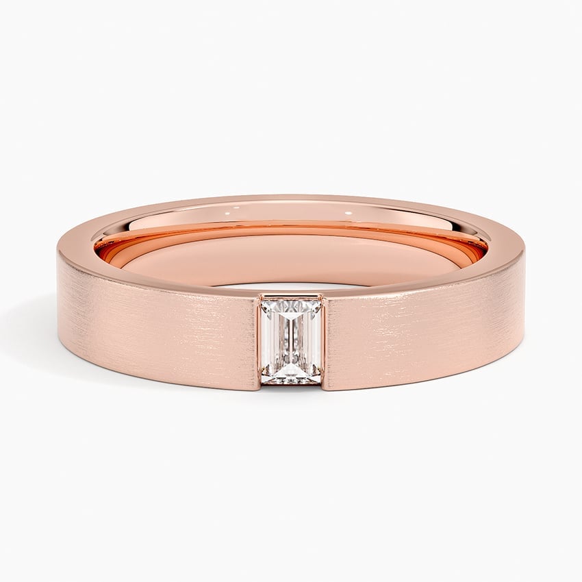 Rose gold diamond engagement ring with surprise diamond details