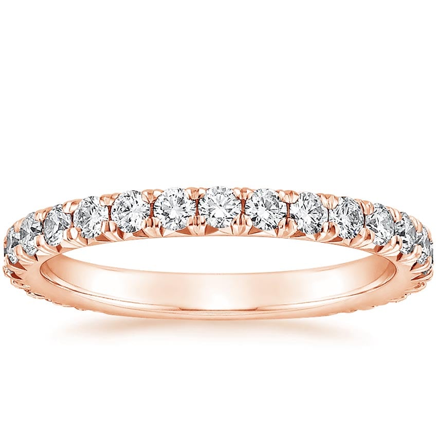 Rose gold diamond engagement ring with surprise diamond details