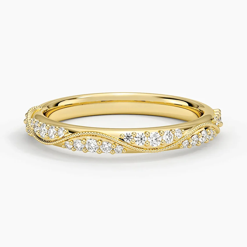 Rose gold diamond engagement ring with surprise diamond details