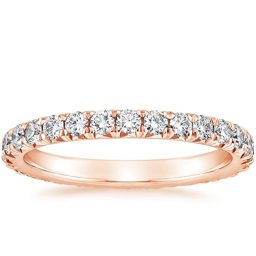 Rose gold diamond engagement ring with surprise diamond details