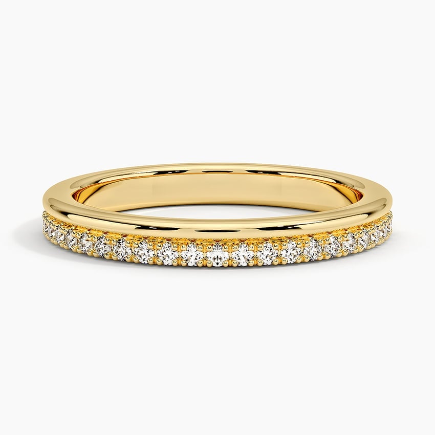 Rose gold diamond engagement ring with surprise diamond details