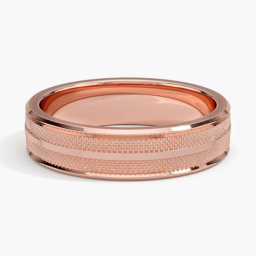 Rose gold diamond engagement ring with surprise diamond details
