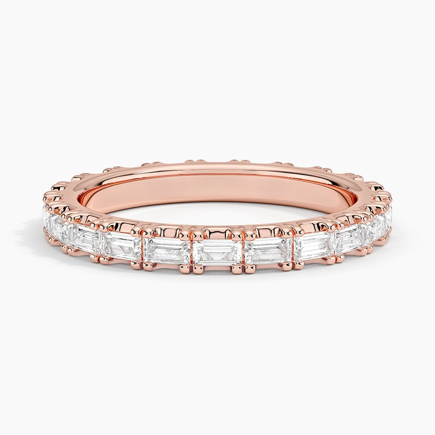 Rose gold diamond engagement ring with surprise diamond details