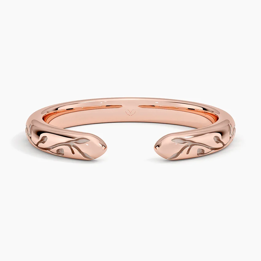 Rose gold diamond engagement ring with surprise diamond details