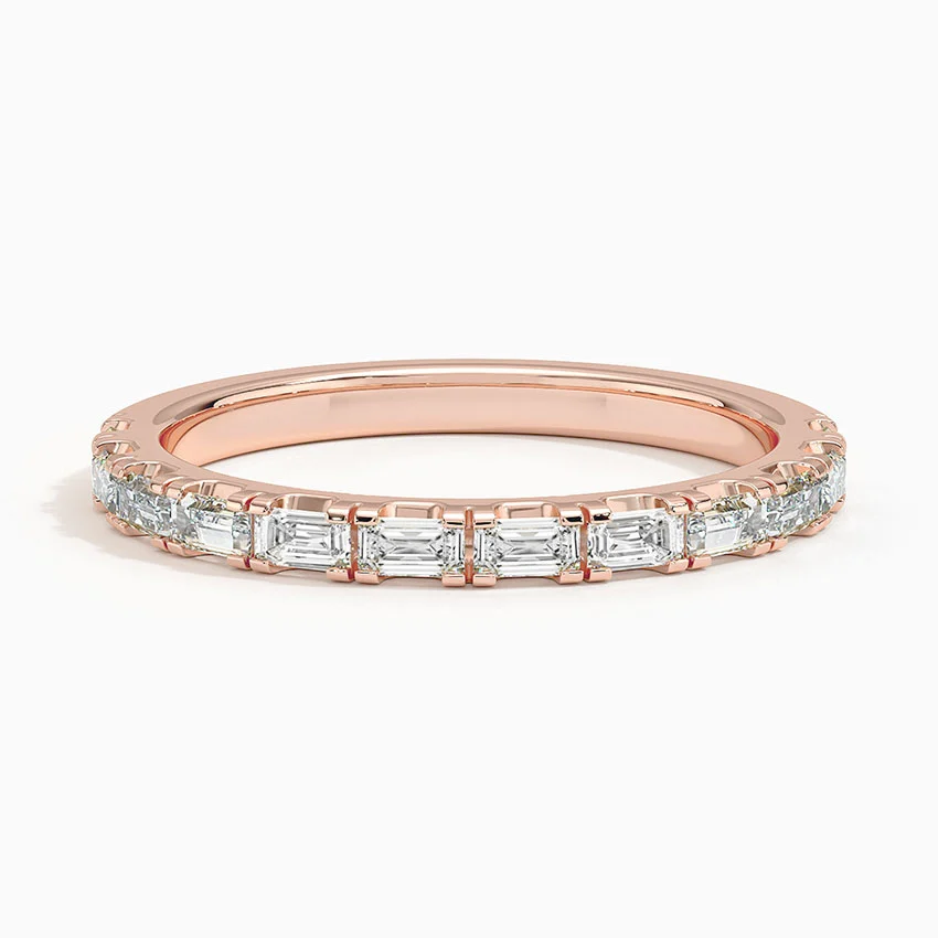 Rose gold diamond engagement ring with surprise diamond details