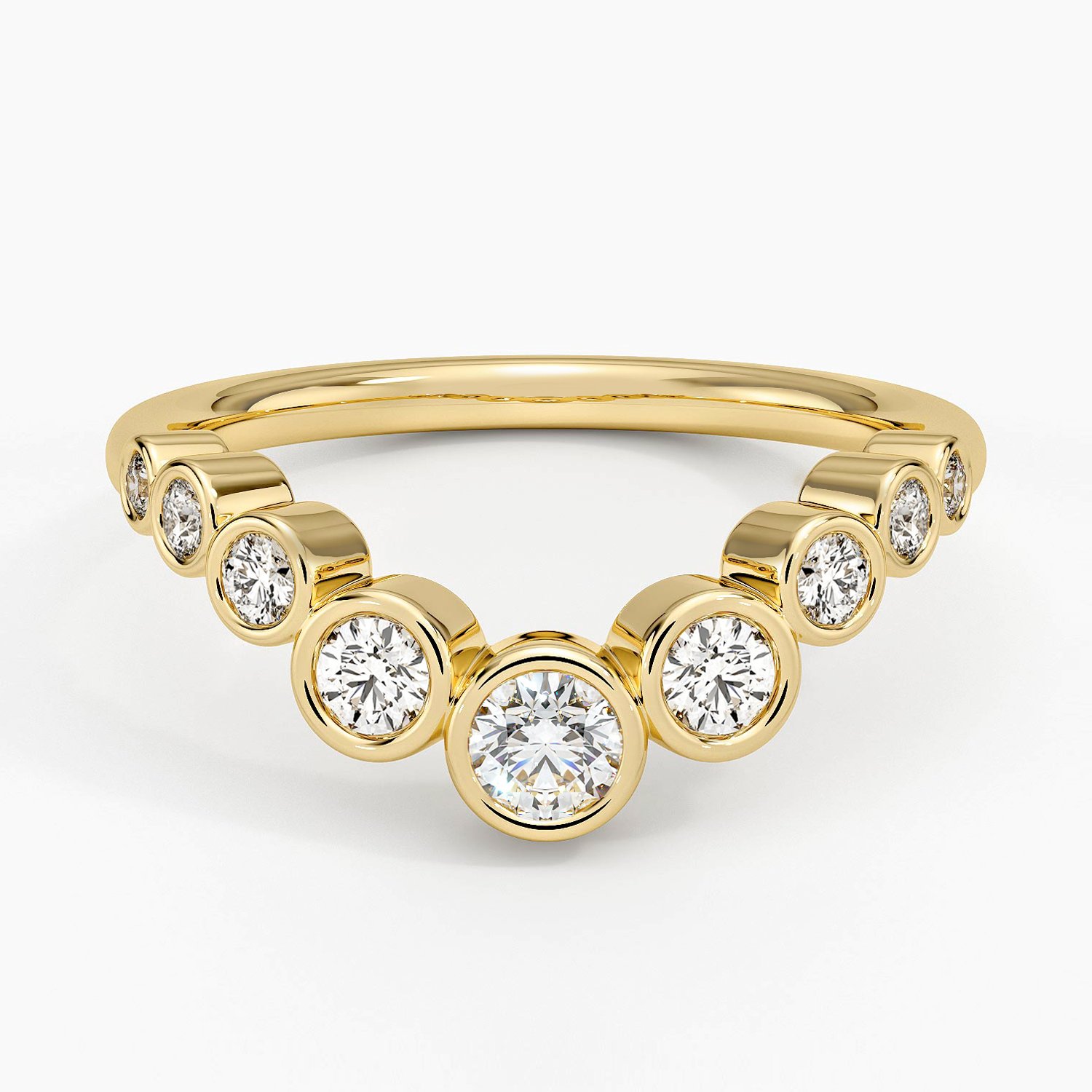 Rose gold diamond engagement ring with surprise diamond details