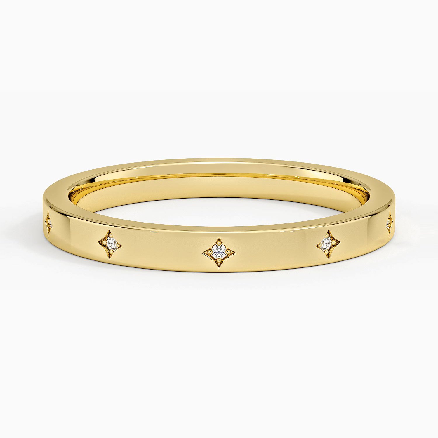 Rose gold diamond engagement ring with surprise diamond details