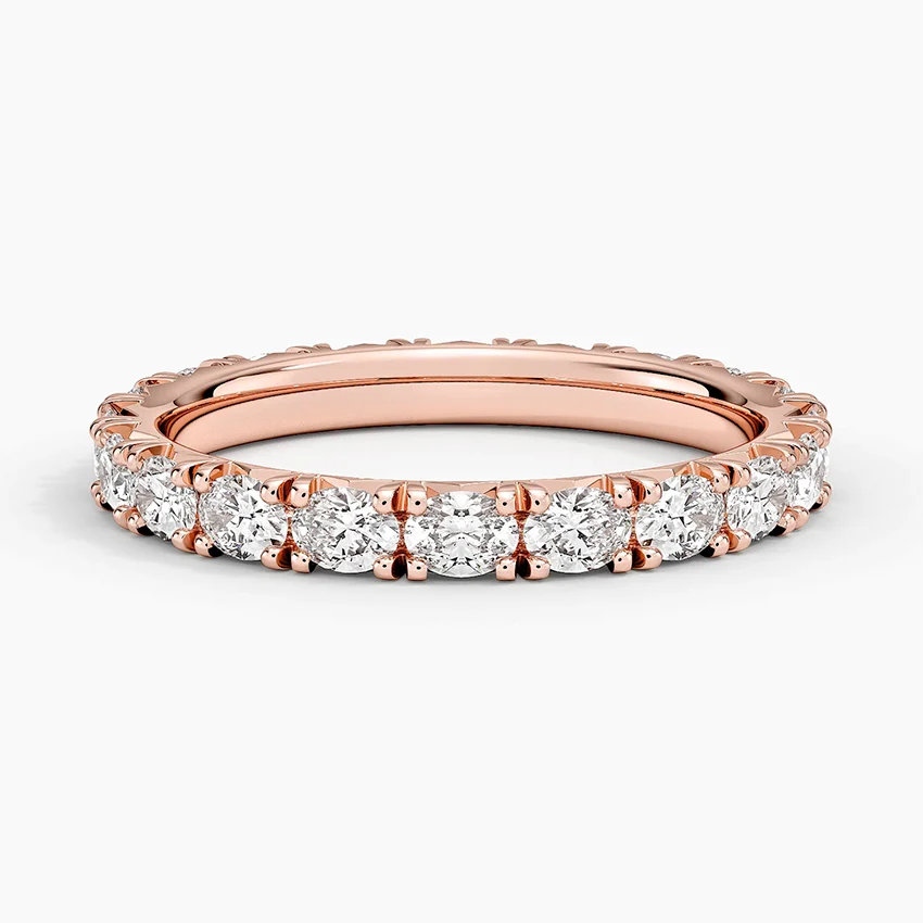 Rose gold diamond engagement ring with surprise diamond details
