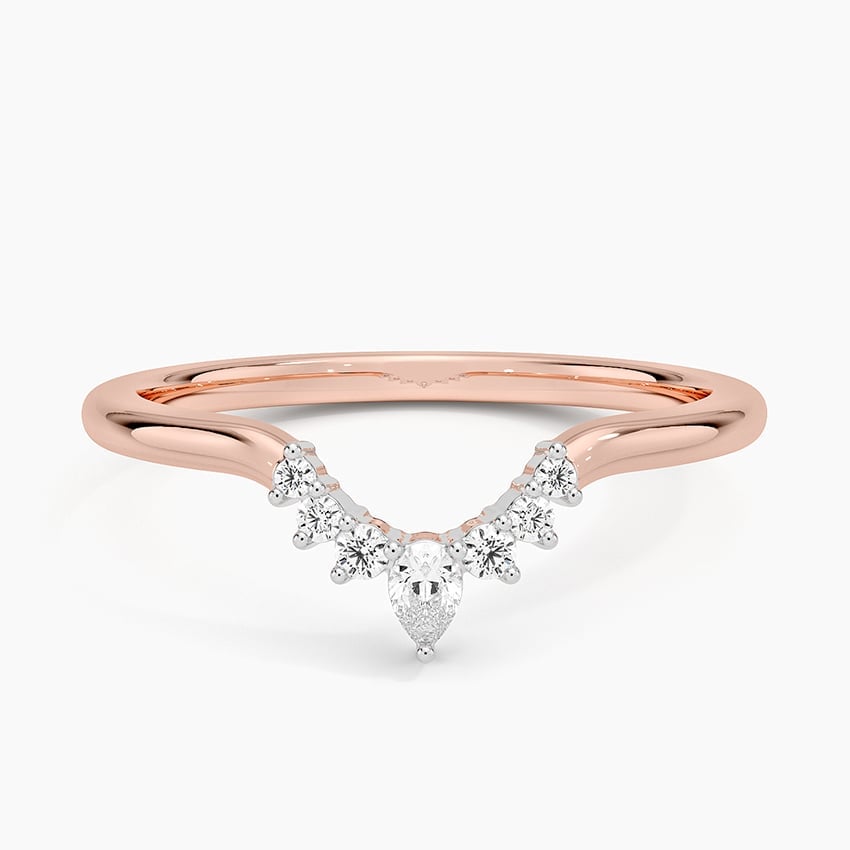 Rose gold diamond engagement ring with surprise diamond details