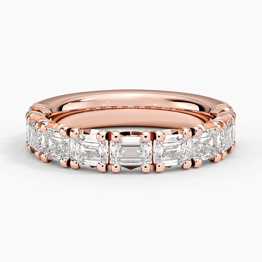 Rose gold diamond engagement ring with surprise diamond details