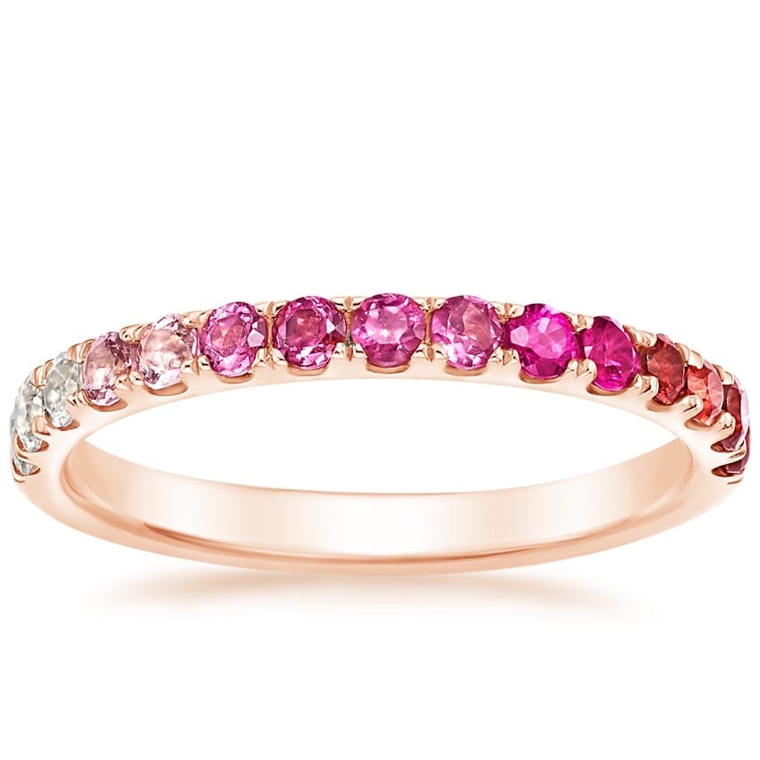 Rose gold diamond engagement ring with surprise diamond details