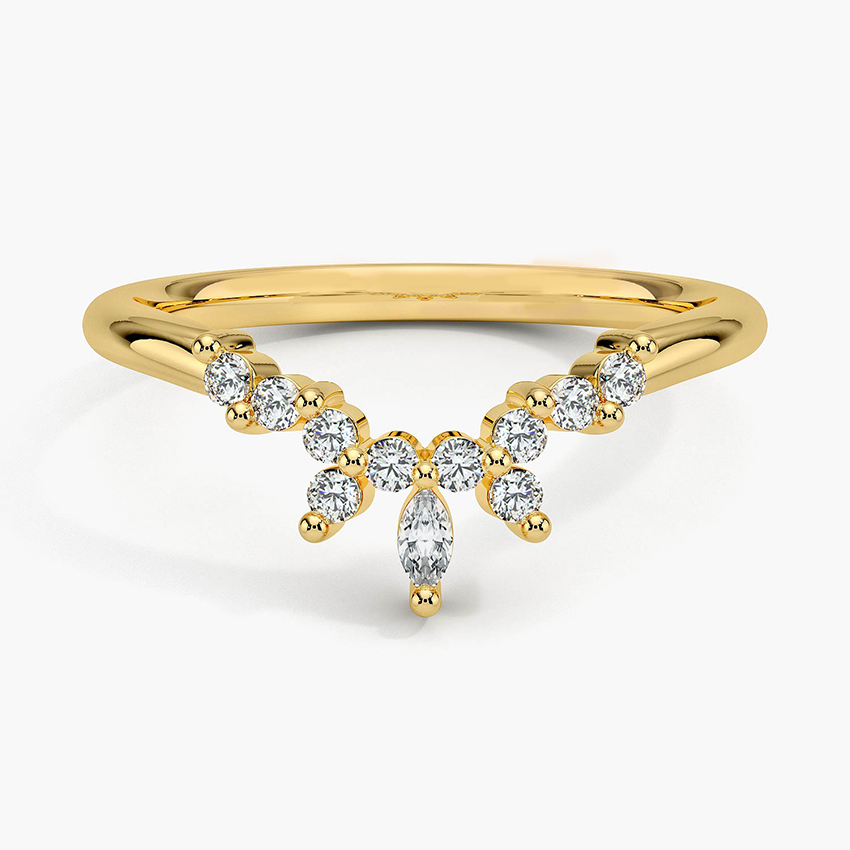 Rose gold diamond engagement ring with surprise diamond details