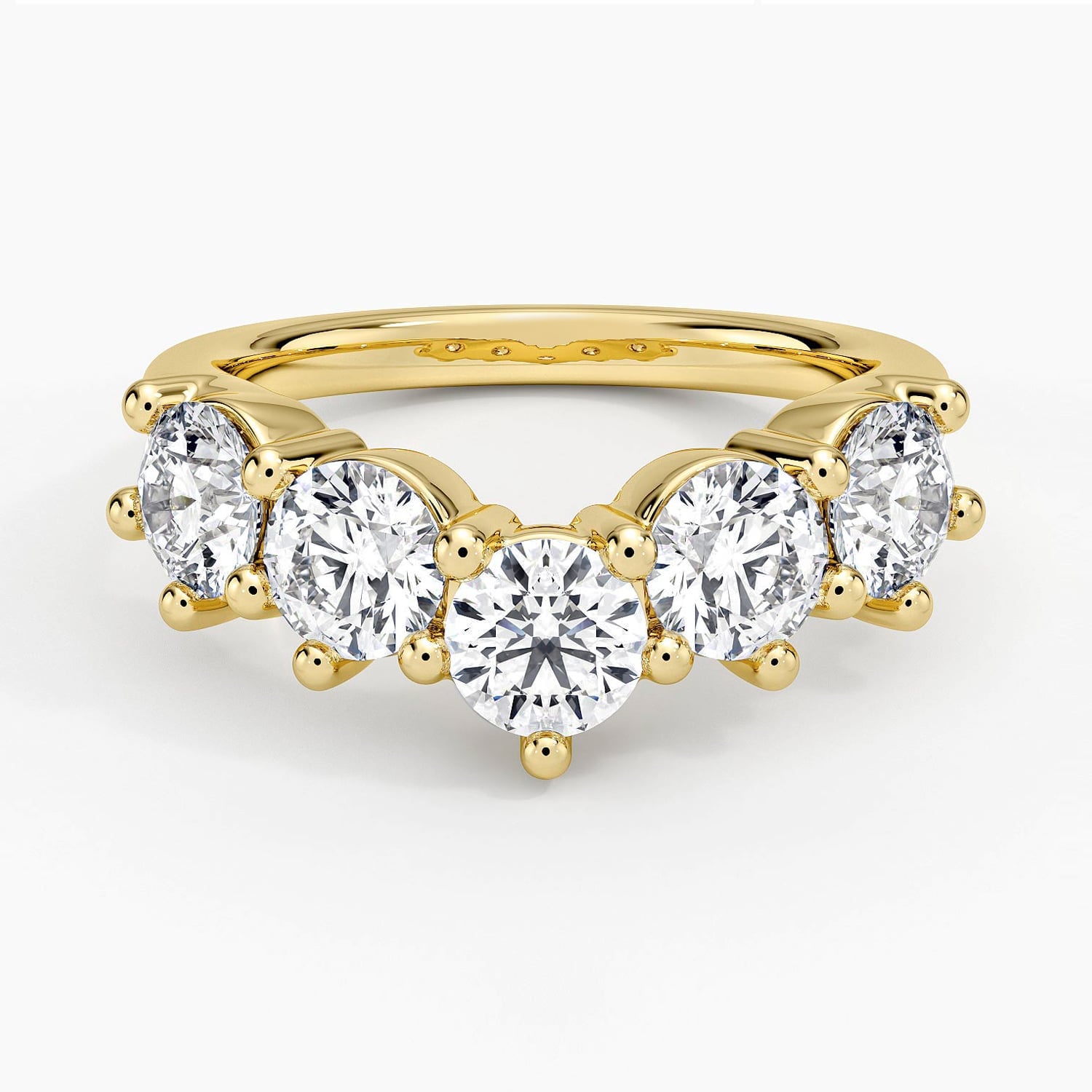 Rose gold diamond engagement ring with surprise diamond details