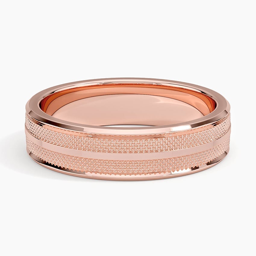 Rose gold diamond engagement ring with surprise diamond details