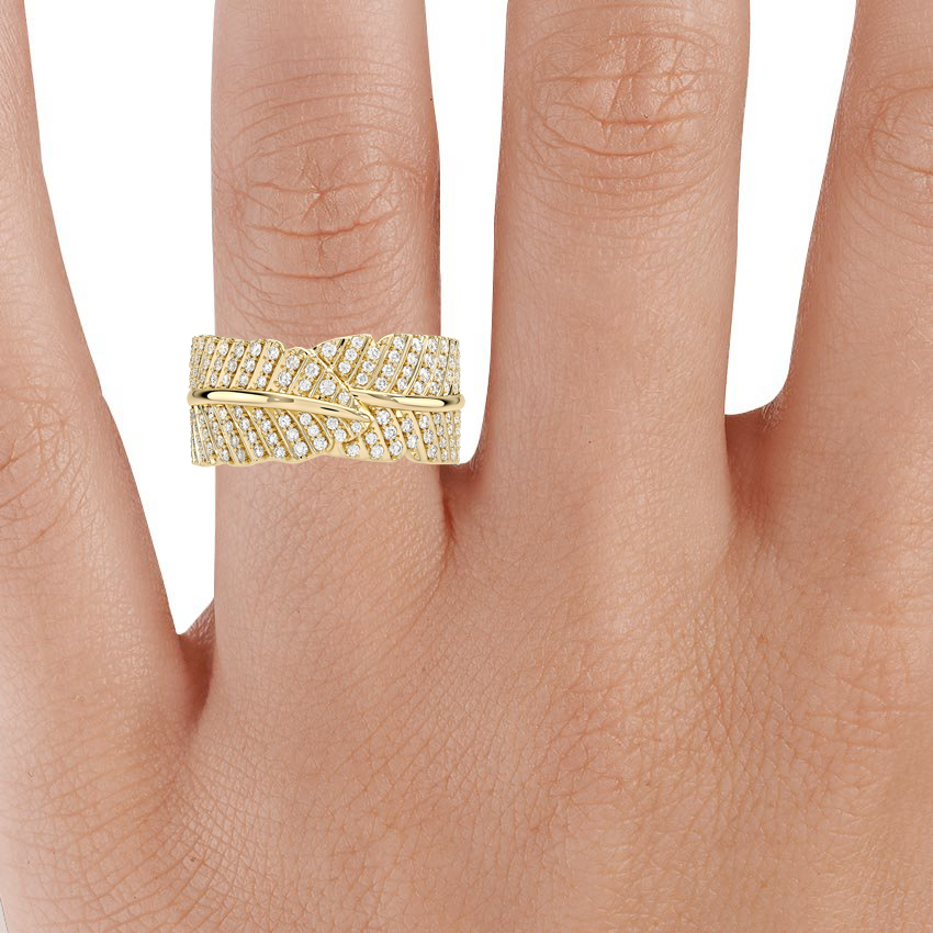 Jane Goodall Pavé Leaf Lab Diamond Ring (1 ct. tw.) in 14K Jane Goodall Pavé Leaf Lab Diamond Ring (1 ct. tw.) in 14K