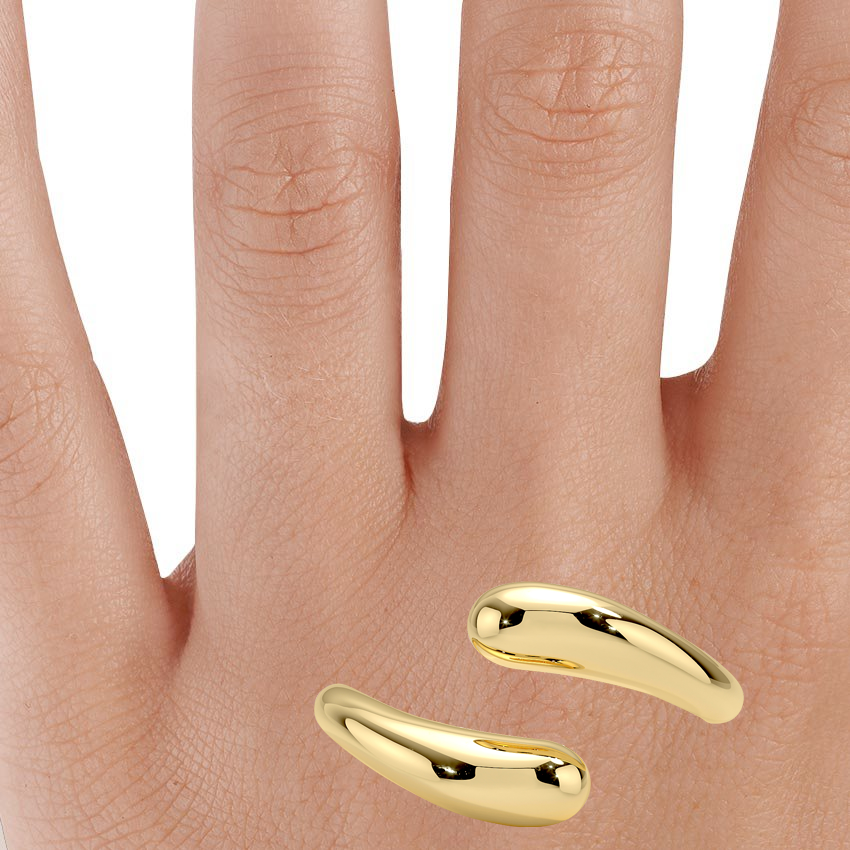 Silhouette Bypass Ring in 14K Yellow Gold | Brilliant Earth