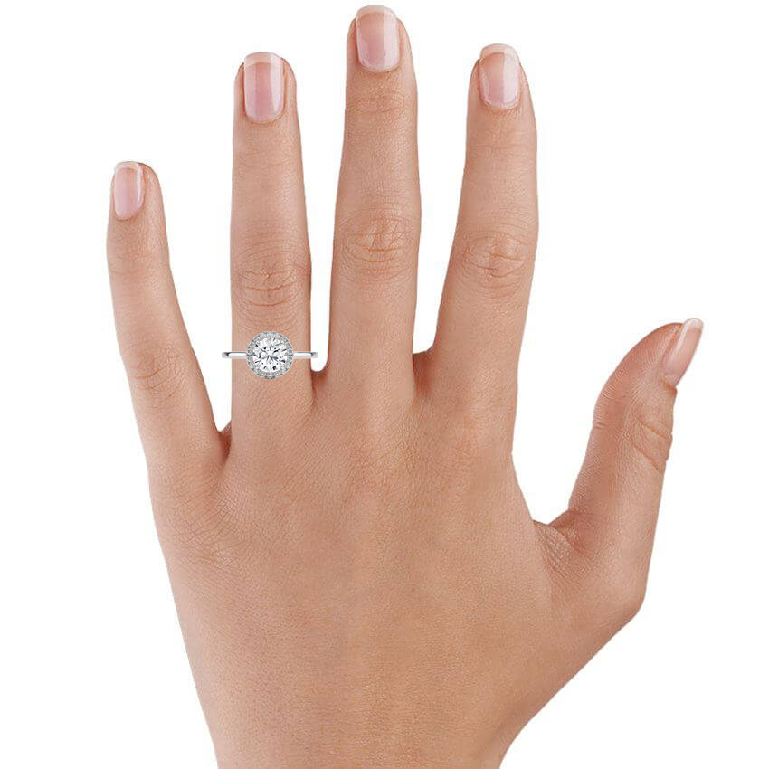 Vienna Halo Diamond Ring — view 2