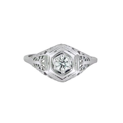 Art Nouveau Diamond Vintage Ring